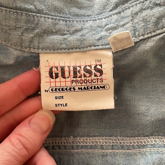 Vintage Guess Chambray denim shirt - Picture 4 of 7